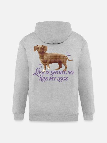 Life Is Short  - Gildan Heavy Blend Adult Zip Hoodie - heather gray