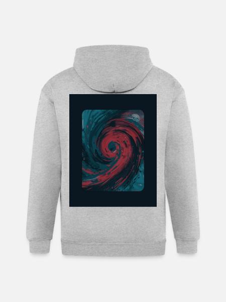 Spiral of Dreams - Gildan Heavy Blend Adult Zip Hoodie - heather gray