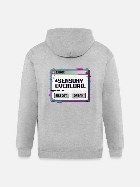 Sensory Overload - Gildan Heavy Blend Adult Zip Hoodie - heather gray