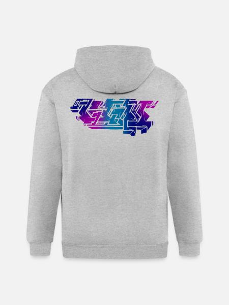Graffiti Piece - Dark - Gildan Heavy Blend Adult Zip Hoodie - heather gray