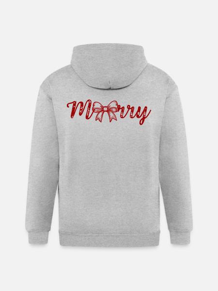 Christmas - Gildan Heavy Blend Adult Zip Hoodie - heather gray