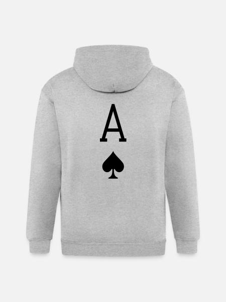 Ace of Spades - Gildan Heavy Blend Adult Zip Hoodie - heather gray