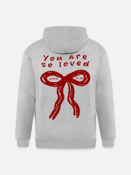 You Are So Loved - Gildan Heavy Blend Adult Zip Hoodie - heather gray