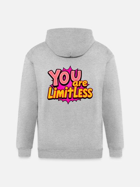 You Are Limitless - Gildan Heavy Blend Adult Zip Hoodie - heather gray