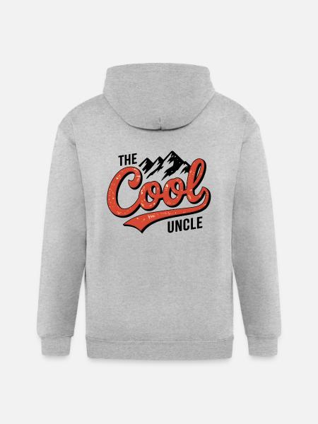 The cool uncle - Gildan Heavy Blend Adult Zip Hoodie - heather gray