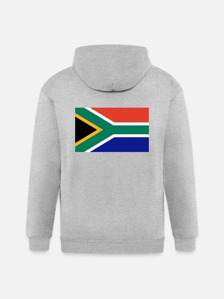 South Africa - Gildan Heavy Blend Adult Zip Hoodie - heather gray