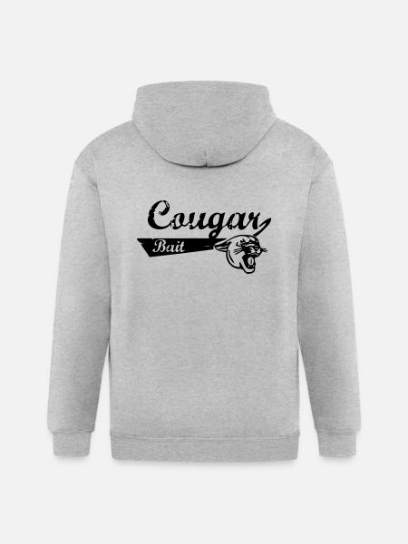 cougar bait - Gildan Heavy Blend Adult Zip Hoodie - heather gray