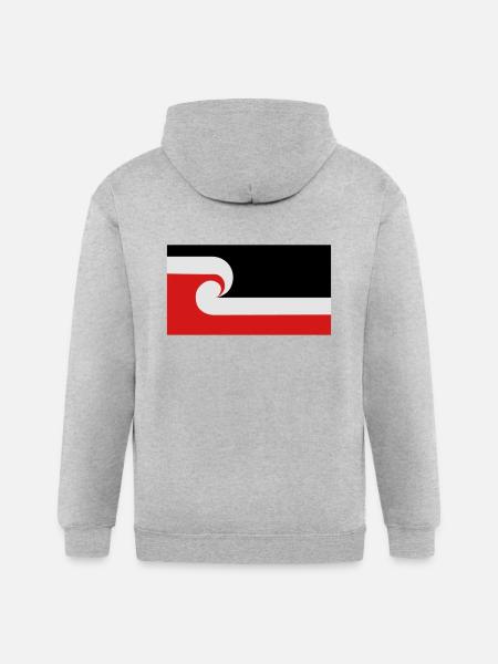 Maori Flag - Gildan Heavy Blend Adult Zip Hoodie - heather gray