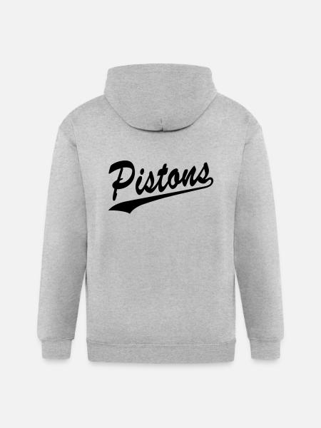 Pistons - Gildan Heavy Blend Adult Zip Hoodie - heather gray