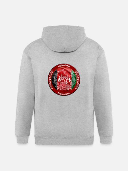 Afghanistan - Gildan Heavy Blend Adult Zip Hoodie - heather gray