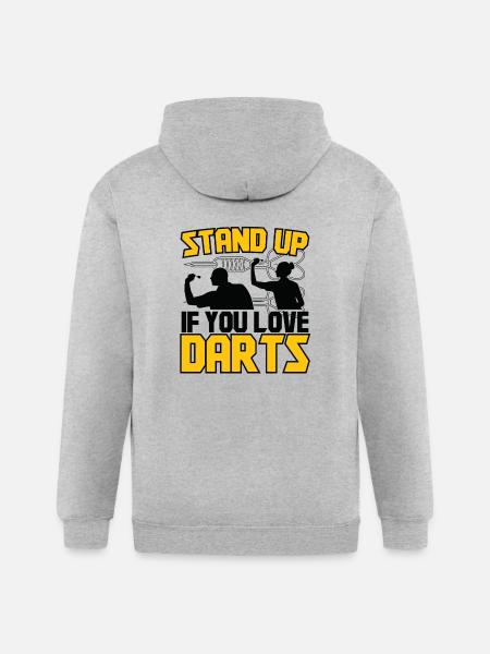 Darts Dart Player - Gildan Heavy Blend Adult Zip Hoodie - heather gray