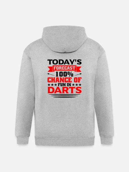 Darts Dart Player - Gildan Heavy Blend Adult Zip Hoodie - heather gray