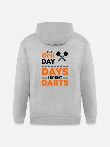 Darts Dart Player - Gildan Heavy Blend Adult Zip Hoodie - heather gray