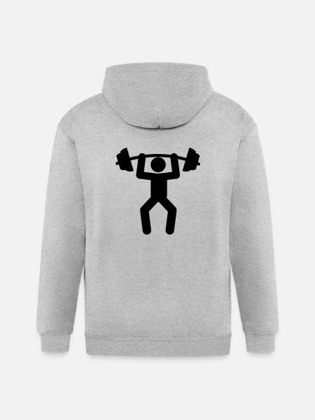 weightlifting - Gildan Heavy Blend Adult Zip Hoodie - heather gray