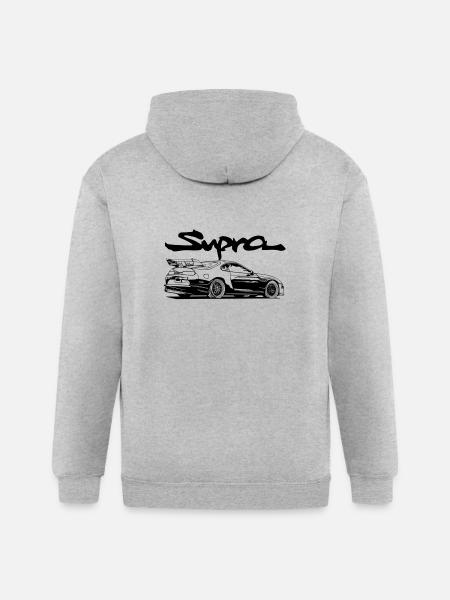 Toyota Supra - Gildan Heavy Blend Adult Zip Hoodie - heather gray