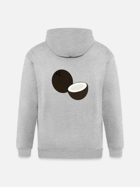 Coconut - Gildan Heavy Blend Adult Zip Hoodie - heather gray