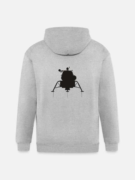 Lunar Module - Gildan Heavy Blend Adult Zip Hoodie - heather gray