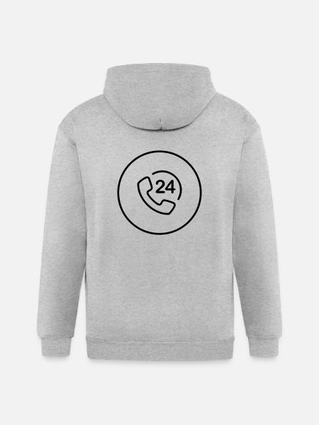 phone - Gildan Heavy Blend Adult Zip Hoodie - heather gray