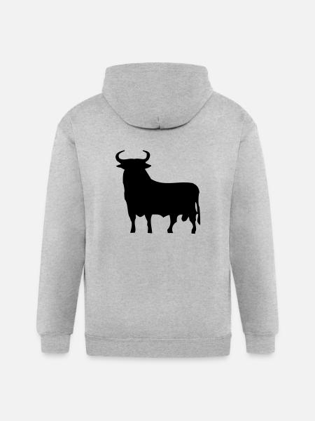 Spanish Bull - Gildan Heavy Blend Adult Zip Hoodie - heather gray