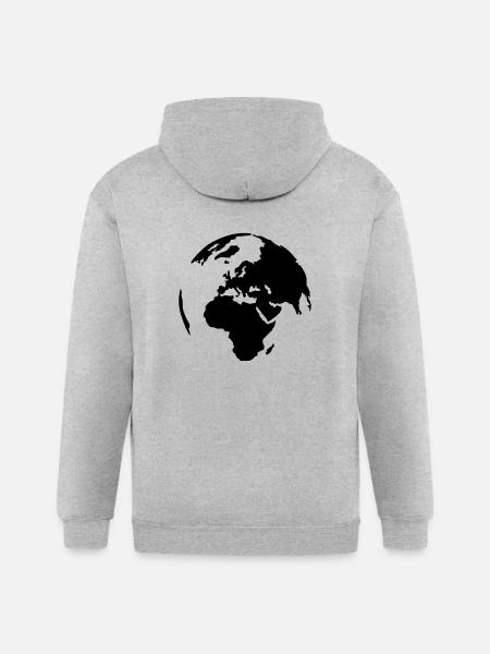 World - Gildan Heavy Blend Adult Zip Hoodie - heather gray