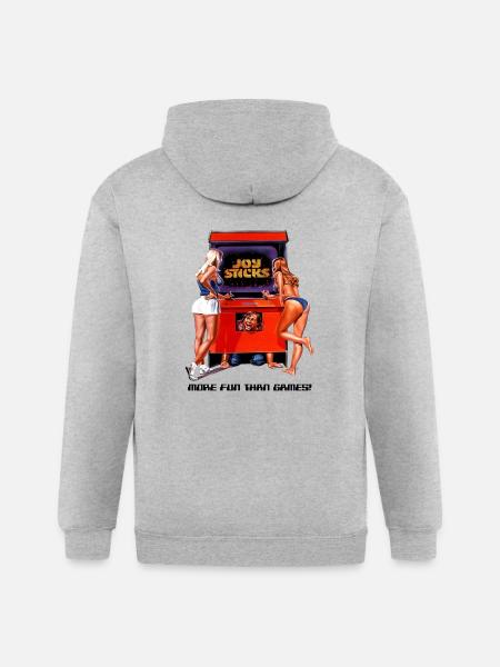 Joysticks Arcade - Gildan Heavy Blend Adult Zip Hoodie - heather gray