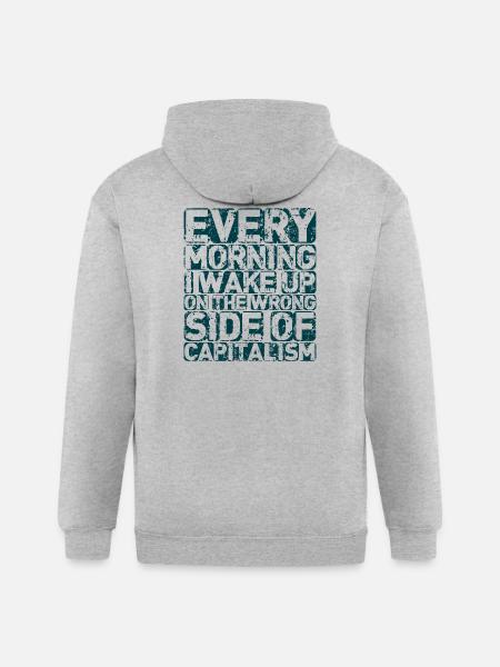 The Wrong Side - Gildan Heavy Blend Adult Zip Hoodie - heather gray