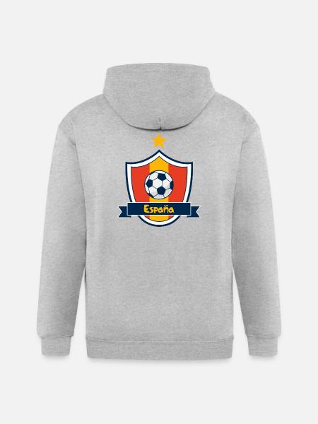 Escudo España - Gildan Heavy Blend Adult Zip Hoodie - heather gray