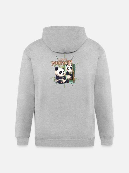 Mirror of Self-Love - Gildan Heavy Blend Adult Zip Hoodie - heather gray