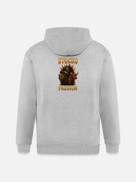 Stocks Passion - Gildan Heavy Blend Adult Zip Hoodie - heather gray