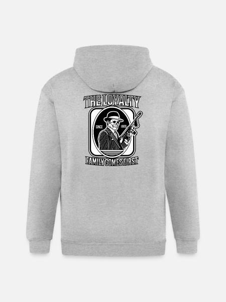 Loyalty Family Comes First - Gildan Heavy Blend Adult Zip Hoodie - heather gray