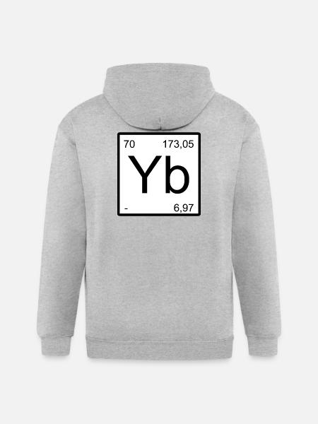Ytterbium Element Minimal - Gildan Heavy Blend Adult Zip Hoodie - heather gray