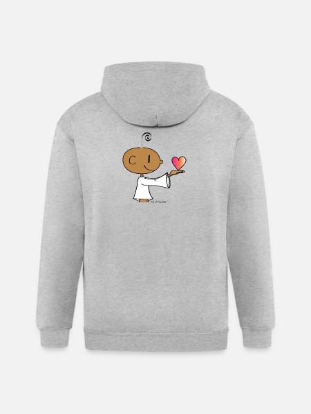 The little Yogi - Gildan Heavy Blend Adult Zip Hoodie - heather gray