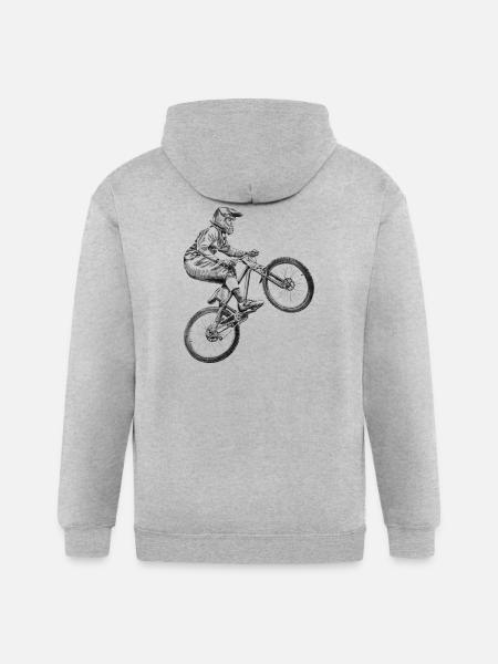 BMX - Gildan Heavy Blend Adult Zip Hoodie - heather gray