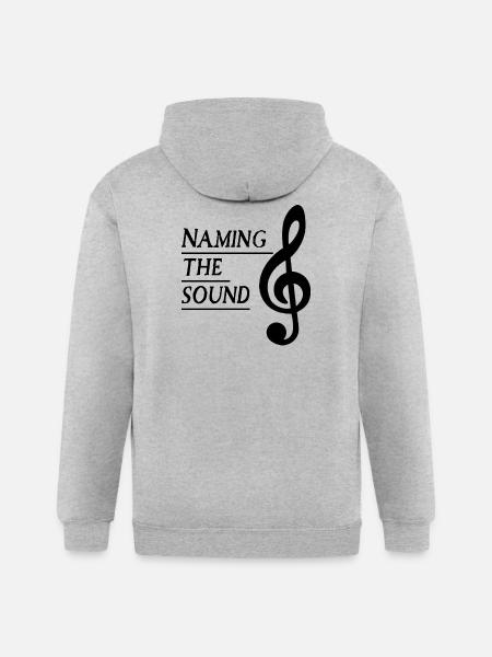 Bold Treble Clef Line Art - Gildan Heavy Blend Adult Zip Hoodie - heather gray