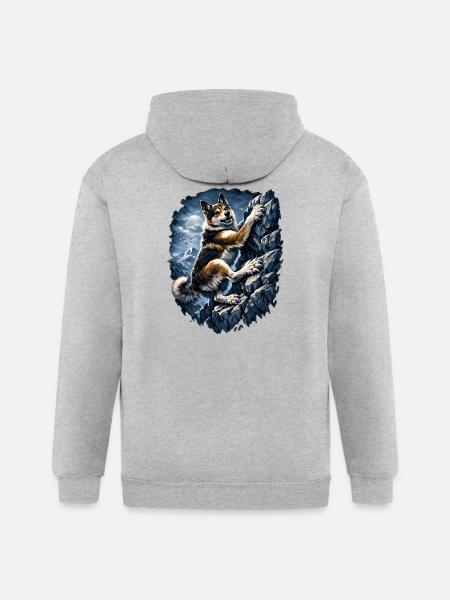 Alpine Husky Climber - Gildan Heavy Blend Adult Zip Hoodie - heather gray