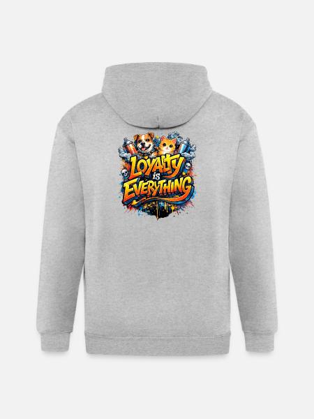 Loyalty Is Everything - Gildan Heavy Blend Adult Zip Hoodie - heather gray