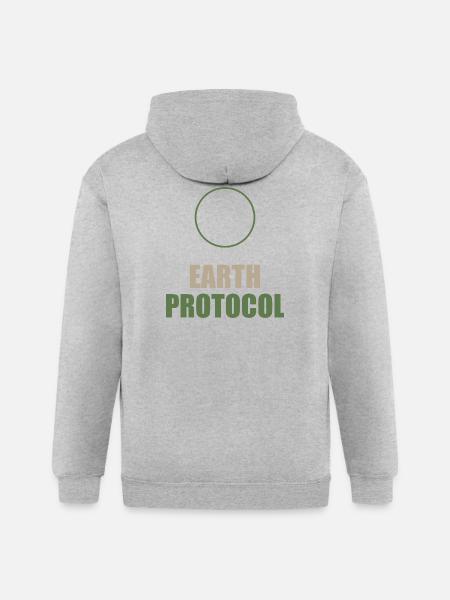 Earth Protocol Eco-Tech Label - Gildan Heavy Blend Adult Zip Hoodie - heather gray
