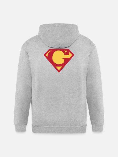 Letter G - Gildan Heavy Blend Adult Zip Hoodie - heather gray