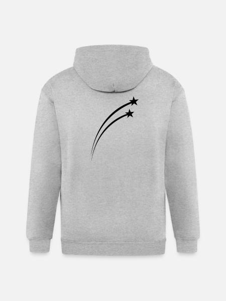 Twin Shooting Star Meteor Arc - Gildan Heavy Blend Adult Zip Hoodie - heather gray