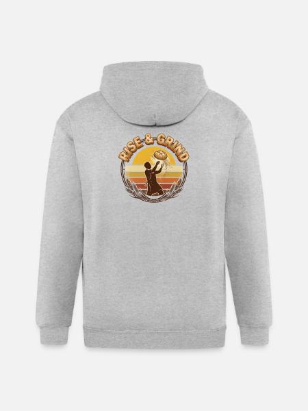 Rise & Grind Sunrise Bakery - Gildan Heavy Blend Adult Zip Hoodie - heather gray
