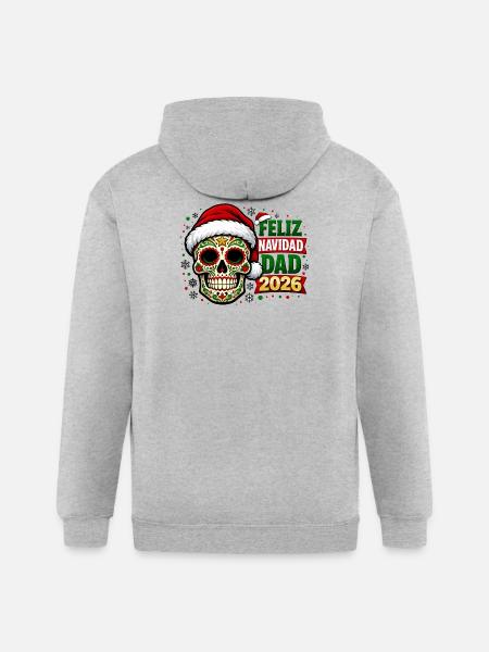 Mexican Christmas 2026 - Gildan Heavy Blend Adult Zip Hoodie - heather gray