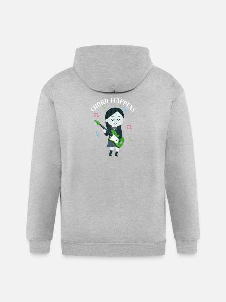 Chord_Happens - Gildan Heavy Blend Adult Zip Hoodie - heather gray
