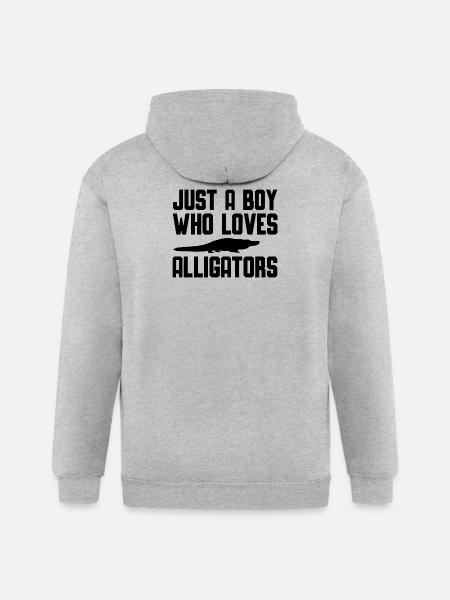 Alligator Reptil - Gildan Heavy Blend Adult Zip Hoodie - heather gray