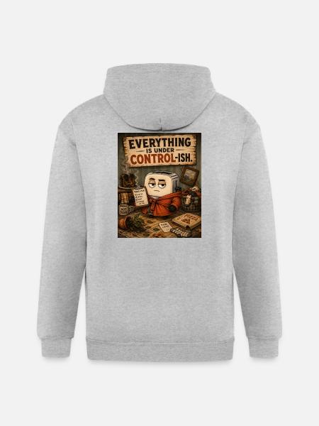 Everything Under Controlish - Gildan Heavy Blend Adult Zip Hoodie - heather gray