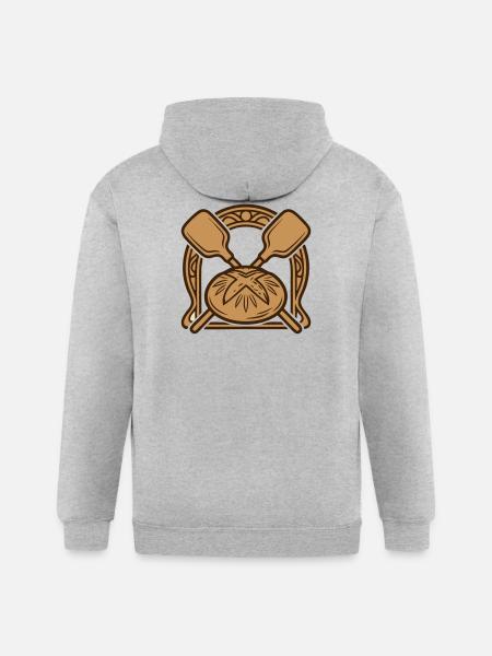 Bakers Peel Bread Crest - Gildan Heavy Blend Adult Zip Hoodie - heather gray