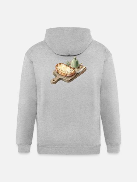 Toast & Tea - Gildan Heavy Blend Adult Zip Hoodie - heather gray