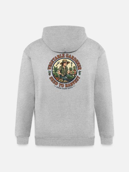 Seed to Harvest Garden - Gildan Heavy Blend Adult Zip Hoodie - heather gray