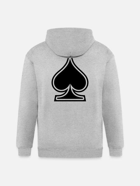 Spades - Gildan Heavy Blend Adult Zip Hoodie - heather gray