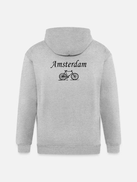 Amsterdam - Gildan Heavy Blend Adult Zip Hoodie - heather gray