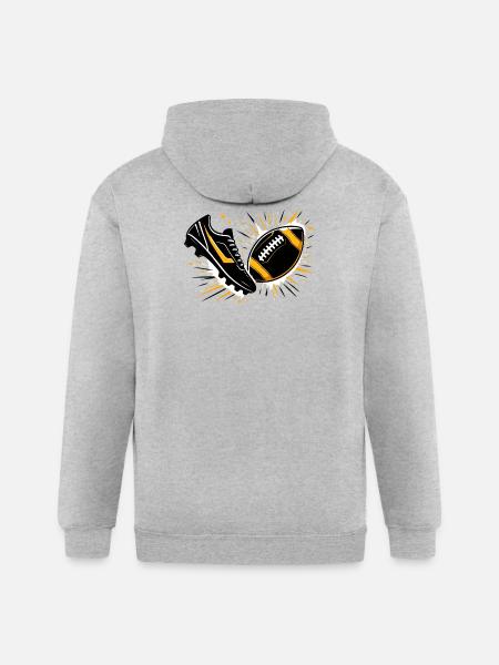 Sneaker Football Burst - Gildan Heavy Blend Adult Zip Hoodie - heather gray